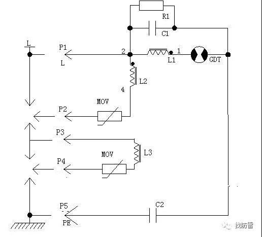 帶電子點火技術的雙層金屬寬間隙的電涌保護裝置原理圖 低壓集抄系統(tǒng)防雷解決方案探討