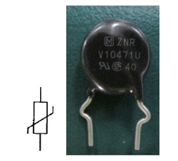 壓敏電阻電路圖符號和實物照片 浪涌保護器的電氣符號是什么,在系統圖紙中怎么表示?